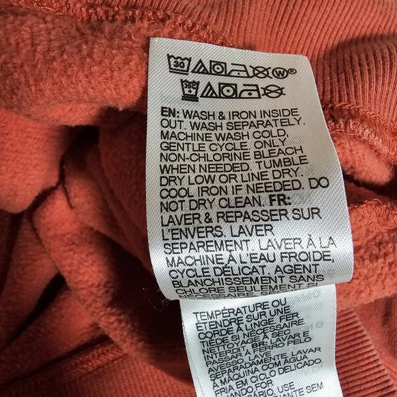 Quiksilver Hoodies Mens Large Red Tropical‎ Lines Screen Fleece Pullover - Picture 10 of 11